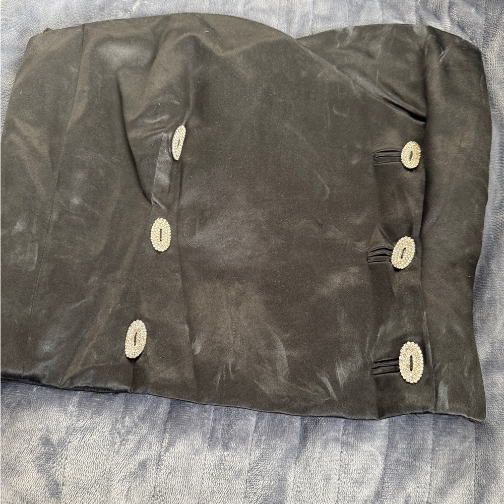 Luisa Spagnoli Dark Brown Strapless Top